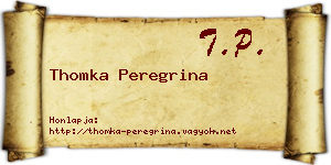 Thomka Peregrina névjegykártya